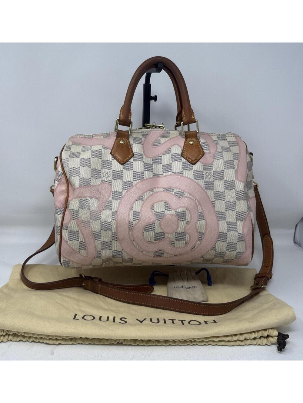 LOUIS VUITTON Damier Azur Tahitienne Speedy Bandouliere 30 Bag Limited Edition